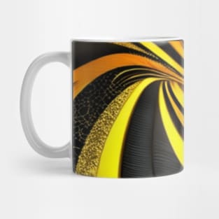 Abstract Black and Gold Swirls Mug